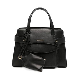 Hidesins Logo Detail Top-Handle Shoulder Bag - female - Hidesins - Handbags - Black - ONE SIZE - Bags