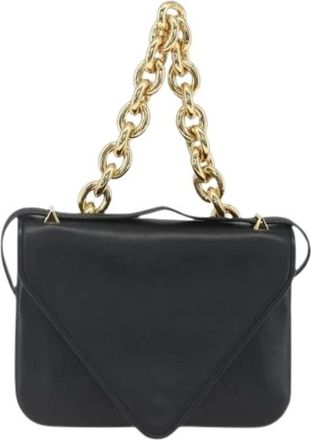 Bottega Veneta Pre-owned Shoulder Bags, female, Black, Size: ONE SIZE Pre-owned Leather Shoulder Bag