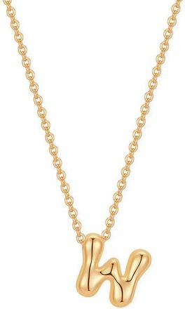 Brook & York Mini Pippa Bubble Initial Pendant Necklace in Gold W at Nordstrom