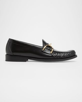 Alexander McQueen Men & apos;s Wishbone Leather Moccasin Loafers