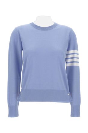 Thom Browne Relaxed Fit Pullover With 4-Bar Stripe Details