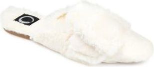 Journee Collection JOURNEE Eara Faux Fur Slipper in Beige at Nordstrom Rack, Size 10 M
