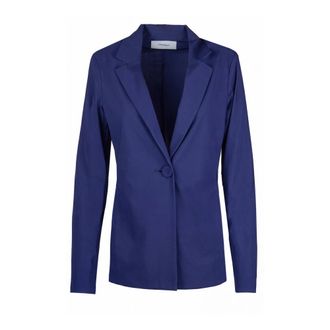 Maliparmi Blazers, female, Blue, Size: XL Giacca Soft Jersey