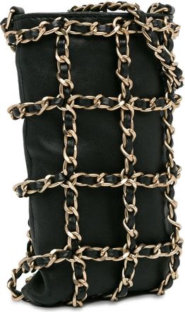 Chanel Hobo Bags - 2019 Lambskin Tech Me Out Clutch With Chain - Gr. unisize - in Schwarz - für Damen