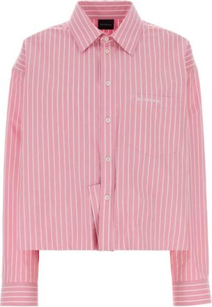 Balenciaga Pink Oversized Stripes Shirt