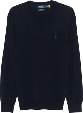 Polo Ralph Lauren Hunter Navy Pullover Sweater - Heren - Ronde hals truien - Blauw - L - Truien & Vesten