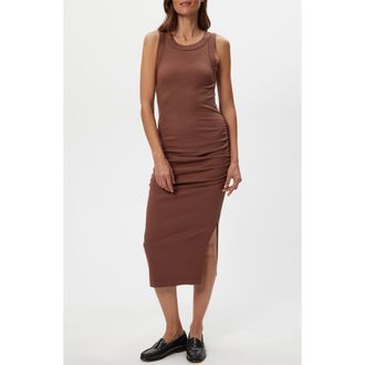 Michael Stars Wren Side Slit Sleeveless Body-Con Midi Dress in Bark at Nordstrom, Size X-Small Regular