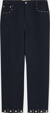 Valentino Garavani Mens Denim Pants with Cabochon Trim