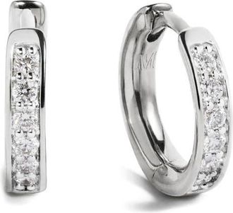 Monica Vinader Essential Lab Grown Diamond Huggie Hoop Earrings in Sterling Silver /Diamond at Nordstrom
