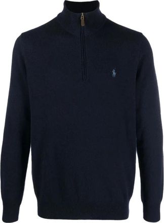 Polo Ralph Lauren Long Sleeve Pullover - Heren - Coltruien - Blauw - XS - Wol - Truien & Vesten