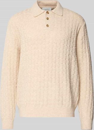 Les Deux Strickpullover mit Strukturmuster Modell Gustav in Beige, Größe XXL