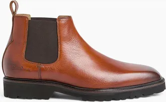 Oliver Sweeney Mens Oliver Sweeney Milled Leather Chelsea Boots - Brown - Size: UK-10 / us-11 / eu-44