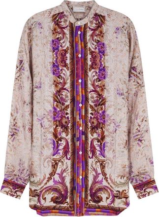 Pierre-Louis Mascia Aloe Longsleeve Shirt - Dames - Overhemden - Roze - L - Overhemden