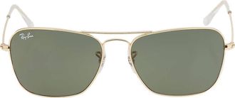 Ray-Ban Ray Ban Caravan Green Classic G-15 Square Unisex Sunglasses RB3136 001 55