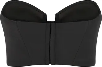 Elisabetta Franchi Structured Satin Bustier Bustier Top - Black