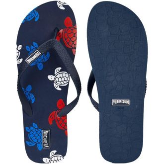 Vilebrequin Mens Tortues Multicolores Flip Flops in Bleu Marine at Nordstrom, Size 10