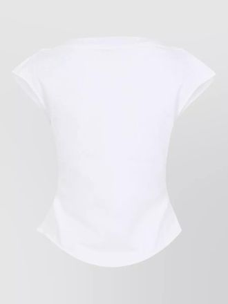 Alaia cotton sleeveless boat neck top