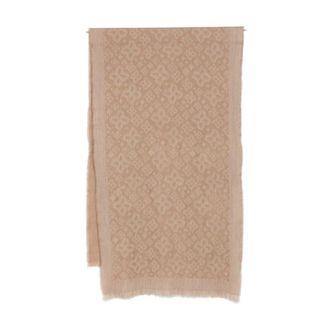 Tagliatore Scarves, male, Brown, Size: ONE SIZE Monogram Fringed Scarf