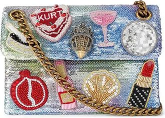 Kurt Geiger Mini Kensington Sequin Tas - Dames - Schoudertassen - Veelkleurig - ONE Size - Pailletten - Tassen