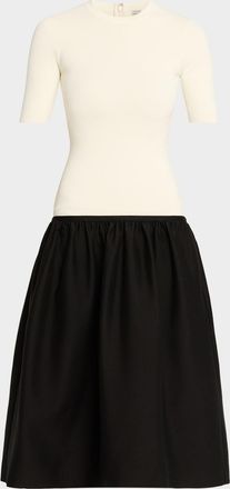 Toteme Twinflower Drop-Waist Midi Dress