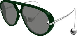 Bottega Veneta Authentieke Stijlvolle Brillen- Premium Kwaliteit! - Dames - Zonnebrillen - Groen - 63 MM - Accessoires