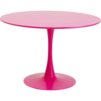 Kare Design Mesa rosa &oslash;110 cm 4 plazas de madera