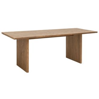 Deco Wood Mesa de comedor de madera maciza en tono envejecido de 200x75cm