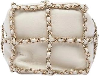 Chanel Pre-owned Bucket Bag - Dames - Vintage Tas - Wit - ONE Size - Leer - Vintage