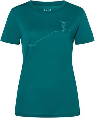 super.natural Gipfelgl&uuml;ck Tee Merinoshirt f&uuml;r Damen | t&uuml;rkis