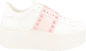 Valentino Rockstud Untitled Leather Low-Top Sneakers