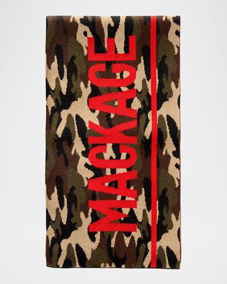 Mackage Men & apos;s Juno Wool Camouflage Logo Scarf