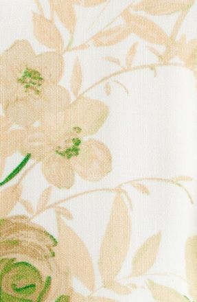 Lilly Pulitzer Hadly Smocked Puff Shoulder Ruffle Hem Dress in Resort White Sun Showers at Nordstrom, Size X-Large