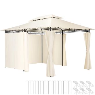 TecTake Gazebo Emine in Cream | Size: Large