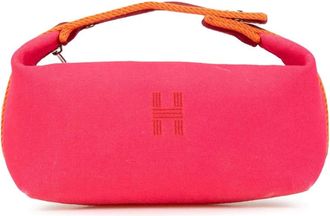 Hermès Trousse Bride A Brac piccola in tela Toile 2020-2024 - Rosa