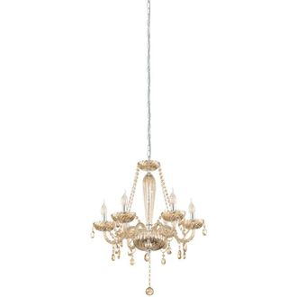 Eglo Eglo - Lampadario a Sospensione Classico Basilano Acciaio Cromo Vetro 6 Luci E14