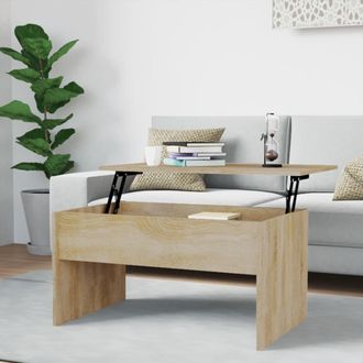 vidaXL Mesa De Centro Madera Ingenier&iacute;a Roble Sonoma 80x50,5x41,5 Cm Vidaxl