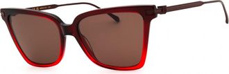 Ferragamo SF2036S 615 Gradient Transparent Dark Red/Brown