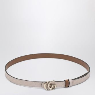 Gucci Thin reversible GG Marmont belt in pink/sand