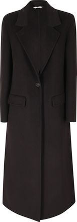 Hev&ograve; Black Classic Long Coat
