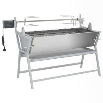 vidaXL Asador Barbacoa De Hierro Y Acero Inoxidable Vidaxl