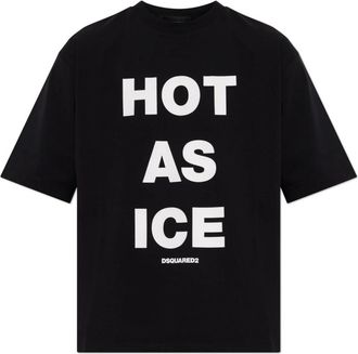 Dsquared2 Bedruikt T-shirt - Heren - T-shirts - Zwart - M - Katoen - Tops