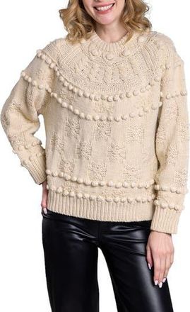 Saachi Heritage Crewneck Sweater in Ivory at Nordstrom Rack