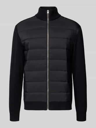 Jack & Jones Jack & Jones Strickjacke mit Steppnähten und Stehkragen in BLACK, Größe XXL
