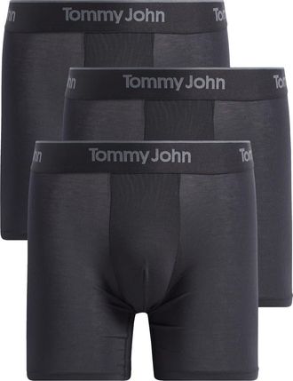 Tommy John 3-Pack Second Skin 6-Inch Stretch Modal Boxer Briefs in Black at Nordstrom, Size X-Large