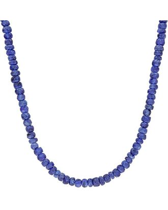 Rina Limor Silver 26.00 Ct. Tw. Blue Sapphire Bead Necklace