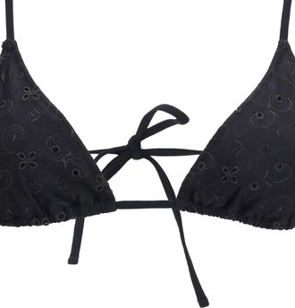 Kristina Ti Womens Triangle Swimsuit Black Polyester Swimwear Sea Clothing