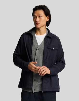 Lyle & Scott Lyle And Scott Mens Tailored Zip Through Overshirt - Navy - Size: XXL