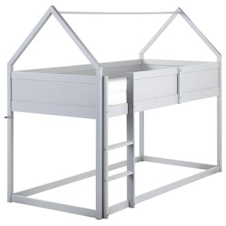 Beliani Beliani - Cama De Media Altura Con Somier 90 X 200 Cm Infantil Madera De Pino Gris Dienne