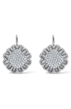 Mindi Mond Floating All Diamond Drop Earrings in 18K White Gold at Nordstrom