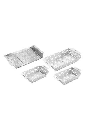 Zwilling Barbecue 4-Piece Grill Basket Set in Stainless Steel at Nordstrom
